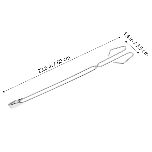 Garbage Picker Scissor Garbage Clip Silver 2pcs 1