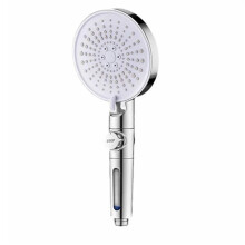 Handheld Shower Head 2pcs 6 Modes Adjustable Pressure Water Saving AntiClog White 12cm x 29cm