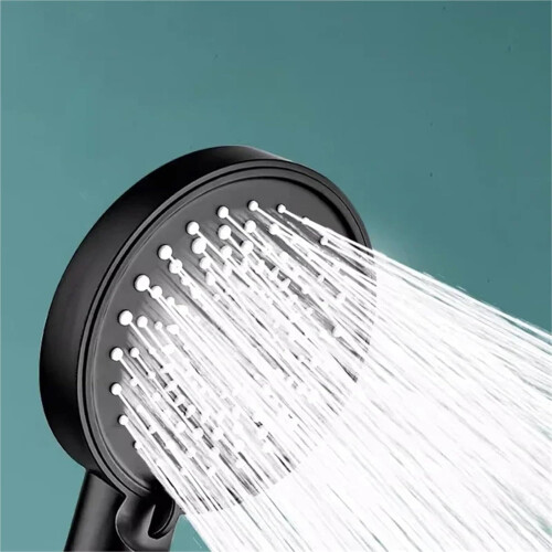 Handheld Shower Head 2pcs 6 Modes Adjustable  Pressure Water Saving AntiClog White 12cm x 29cm 2