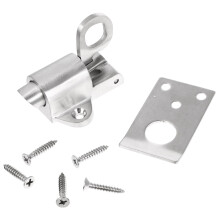 Stainless Steel Door Bolt Lock with Automatic Spring Bolt, AntiRust Safety Latch for Interior Doors