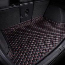 Car Trunk Mat for Haval H2 20182024, Waterproof PU Leather Boot Liner, Durable BlackRed Design