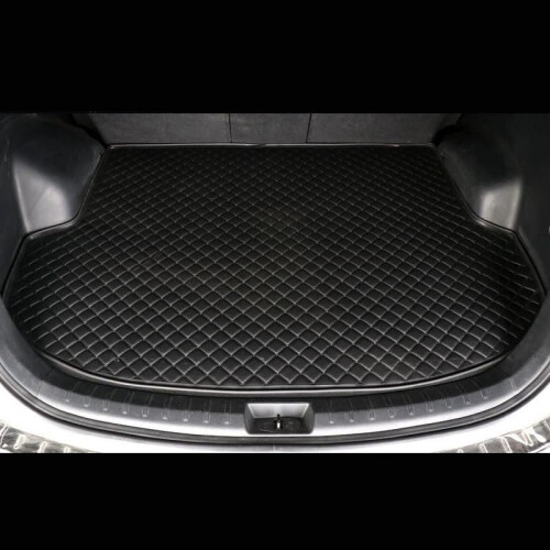 Car Boot Protector for VW Golf 20092023 Size B Cargo Liner Black with Black Stitching 1