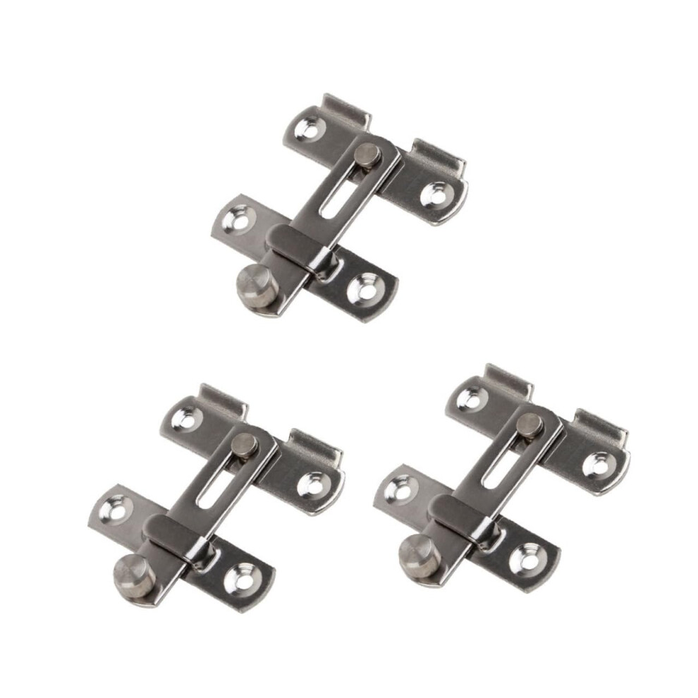 3Pcs Small Stainless Steel Door Latch Antirust Thickened Security Bolts For Home Easy Install 9169991005195