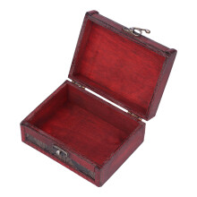 Handmade Craft Wooden Chest Storage European Style Design Vintage Look Antique Design Exquisite Hinge Connection Natural Wood Material Lock Lock