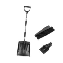 2in1 Telescopic Car Snow Shovel and Ice Scraper 360 Rotating Brush NonSlip Handle for Seat Arona 20172024