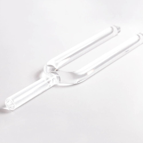 Chakra Tuning Fork B Note Crystal Clear for DNA Healing Sound Therapy and Balancing with Striker