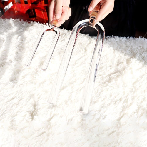 Chakra Tuning Fork B Note Crystal Clear for DNA Healing Sound Therapy and Balancing with Striker 2