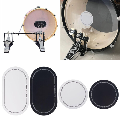 2pcs Bass Drum Pedal Patch Drumhead Pad Protector for Kick Drum Skin Replacement 1