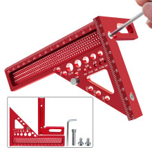 Équerre de mesure en alliage d'aluminium 3D à angles multiples, 22,5-90 pour la menuiserie