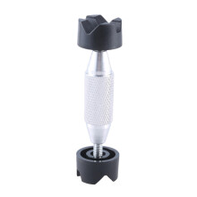 Guitar Bridge Tool with Stable Support, Professional Silver Black Luthier Holder for Acoustic and Electric Guitar