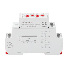 Relé de retardo versátil AC/DC 12V/240V com função liga/desliga e repetição de ciclos. Mini temporizador assimétrico com indicadores LED e