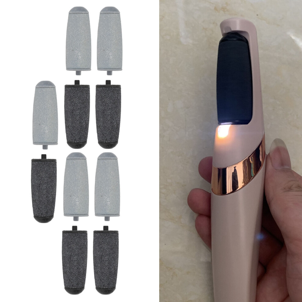 10PCS Replacement Roller Heads for Electric Foot Callus Remover â Coarse & Fine