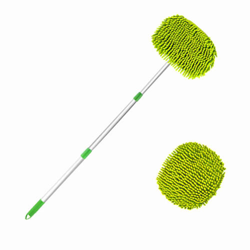 Wiederverwendbares Autowasch-Mopp-Set mit verstellbarem Griff, grün 2
