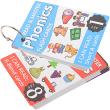Alphabet Flash Cards for Kids Learning Phonics English Spelling with Metal Rings Durable Educational Set