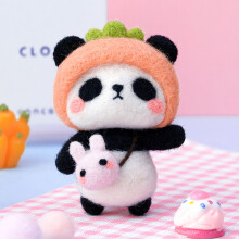 Needle Felting Kit Panda Shape Wool Felt100g
