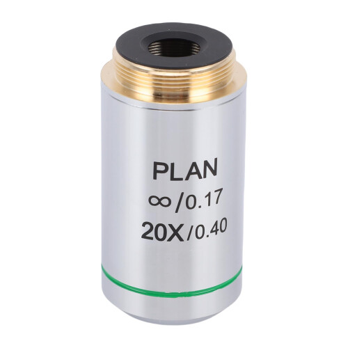20X Plan Achromatic Microscope Objective Lens, 20.2mm RMS, InfinityCorrected Optics for Lab