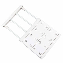 Stretchable Perforation-Free Closet Shelf Dividers 11.81-15.75in White