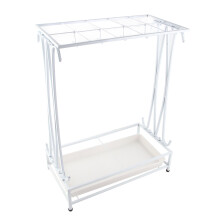 White Umbrella Storage Rack with Drip Tray