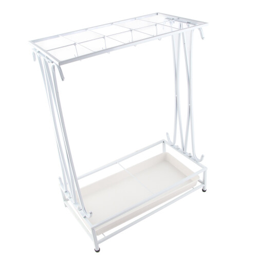 White Iron Umbrella Storage Rack,10 Holes 1