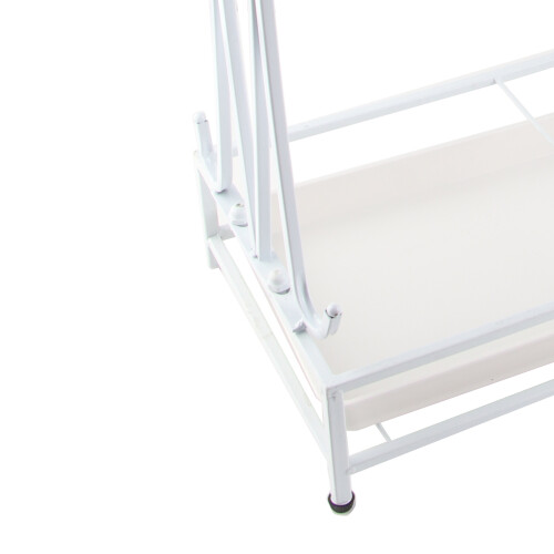 White Iron Umbrella Storage Rack,10 Holes