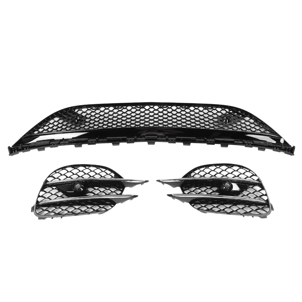 W222 S-Class Fog Grille Set Gloss Black 7055741362149
