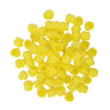 200PCS Beehive Shape Tattoo Ink Cups, 20mm, Yellow Pigment Holders