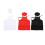 3 Piece Kids Apron Chef Hat Set, Red Black White, Polyester, Comfortable 2