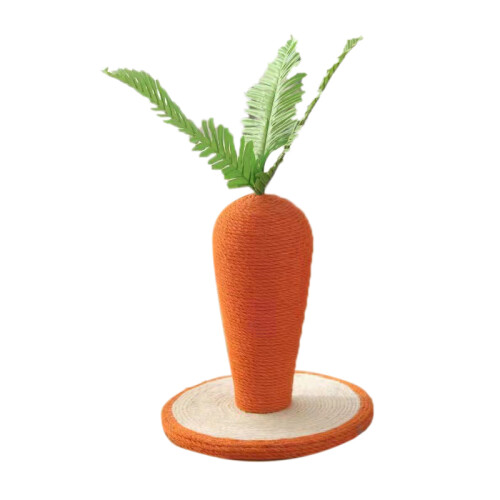 Vivid Carrot Shape Cat Scratch Post – Soft, Durable Sisal Mat 1