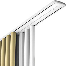 Double Curtain Track Aluminum Alloy Noise Reduction Dual Rail Ceiling Mount for Room Divider 1m