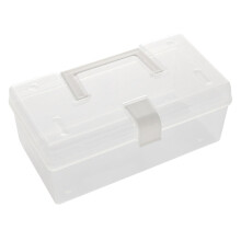 Plastic Storage Box with Handle, Clear View Durable Organizer for Snacks, Toys, Crafts and Jewelry