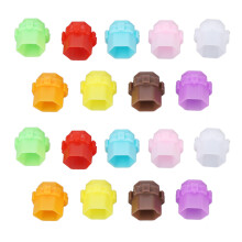 200 Stück Multicolor Plastik-Tattoo-Tintencups, 20 mm Höhe, tragbar