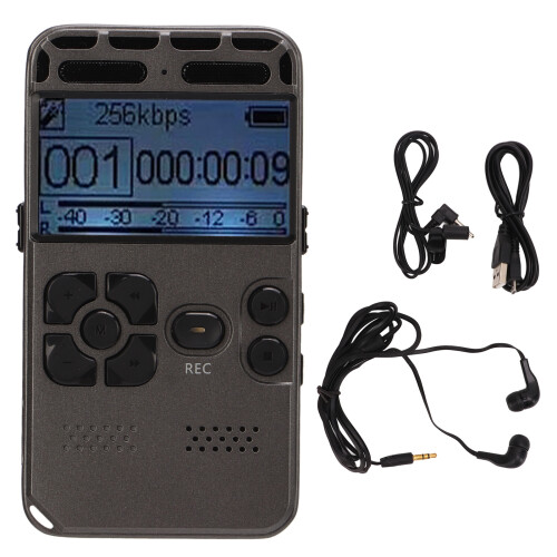 Mp3Player Integrated Voice Recorder With Timed Recording Function And USB Flash Drive Capability For Students And Writers Featuring Professional