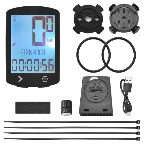 Wireless Bike Computer with 3.0-inch Display, IPX6 Waterproof, 5 Languages 1