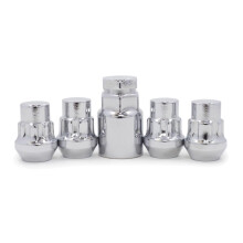 Wheel Locks 12x1.25 Chrome Bulge Acorn Locking Lug Nuts AntiTheft Set for Nissan Armada Frontier Pathfinder QX4 QX56 Xterra with Key