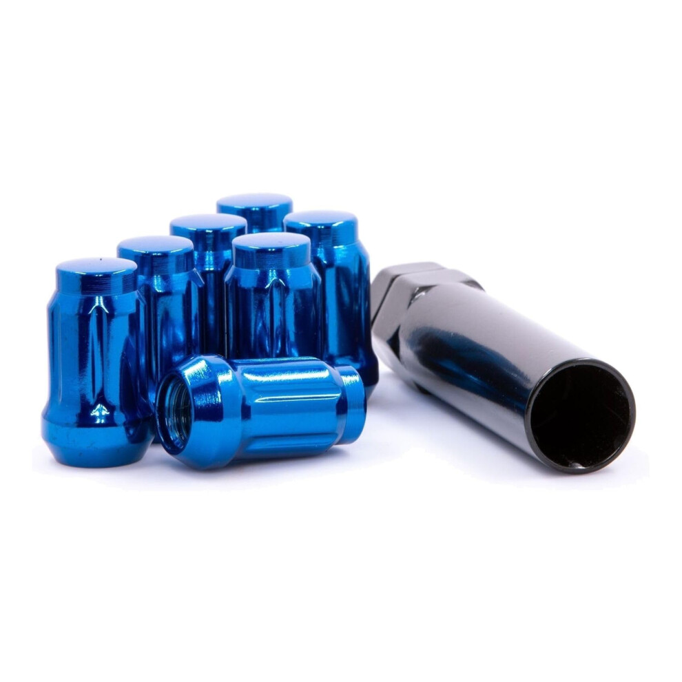 12X1.25 Spline Drive Lug Nuts Set With Key For Subaru Suzuki Scion Saab Geo Chevy Blue 9174973143598