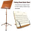 Adjustable Bamboo Sheet Music Stand, Foldable DualPurpose Design, Stable and Lightweight Setup 2