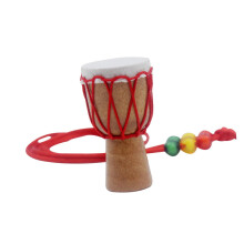 Handmade Wooden African Drum Necklace and Mini Djembe Keychain, Authentic Durable Pendant Jewelry