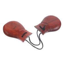Wooden Castanets Pear Wood Finger Grip for Adults Spanish Tone Classroom Dance Stage