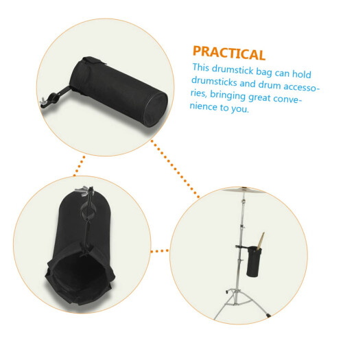 2Pack Waterproof Oxford Drumstick Holder Bag with Shoulder Strap for Drummers 1