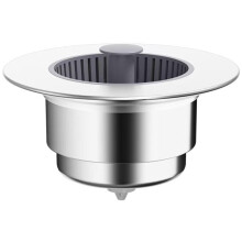 Stainless Steel Kitchen Sink Strainer Basket 3in1 Drain Stopper with AntiClogging Food Catcher
