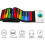Portable Electronic Keyboard 49 Key Roll Up Piano with Speakers and Microphone Input Rainbow 5
