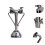 Drum Tom Holder Universal Double Mount with Metal Clamp for Drum Set Stable Adjustable Support 2