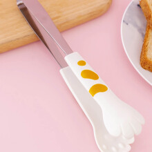 Cute Cat Paw Stainless Steel Kitchen Food Tong Small 58g White S