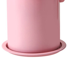 Oil Strainer Pot 1.4L Pink Iron Filter, 13.5x17cm Easy Use