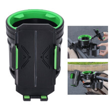 360 Dual Cup & Phone Holder for Stroller, Bike, Green
