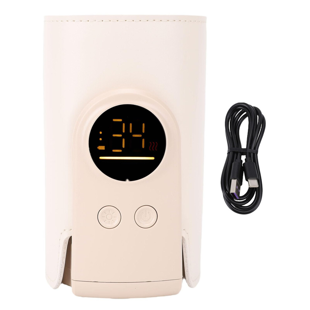 Portable Baby Bottle Warmer with Constant Temperature, USB Rechargeable, 5–8H Cordless Travel Use