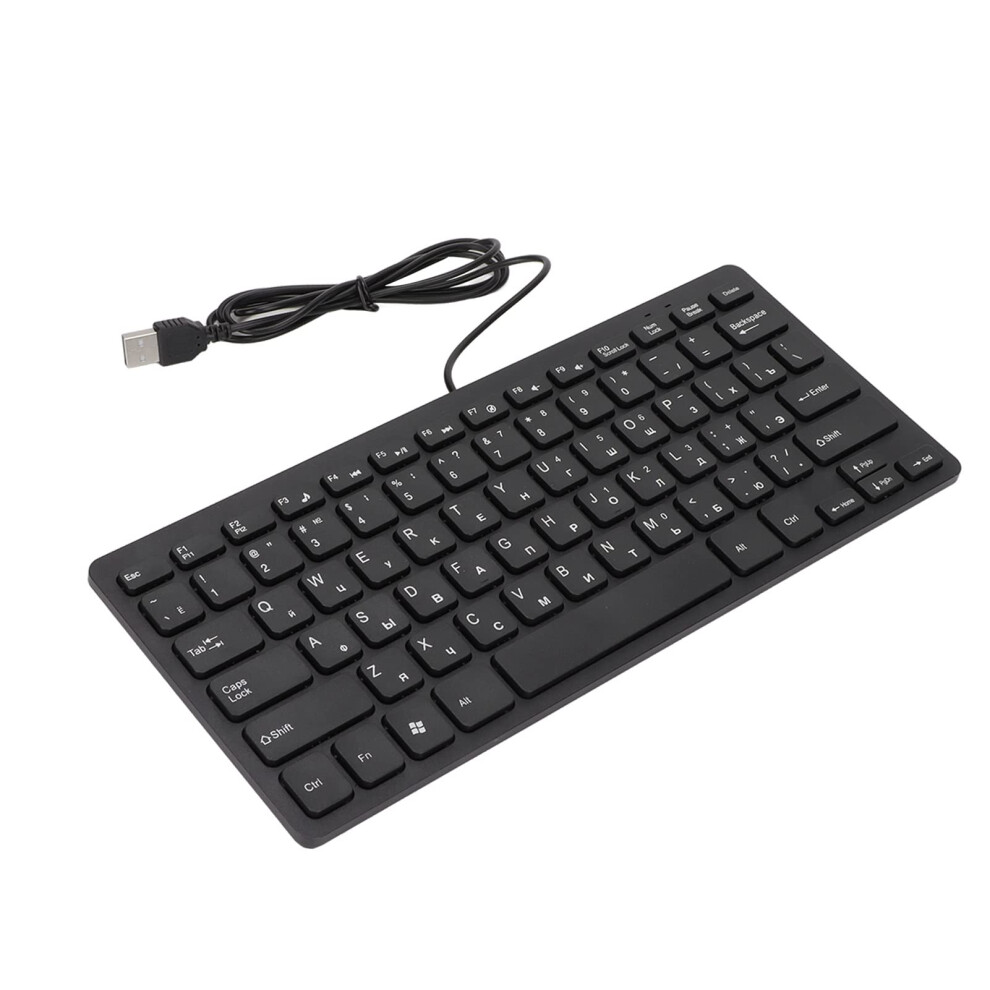 Wired Compact Usb Mini Keyboard 78Key Russian Layout Plugandplay For Laptop And Desktop 9092120037869