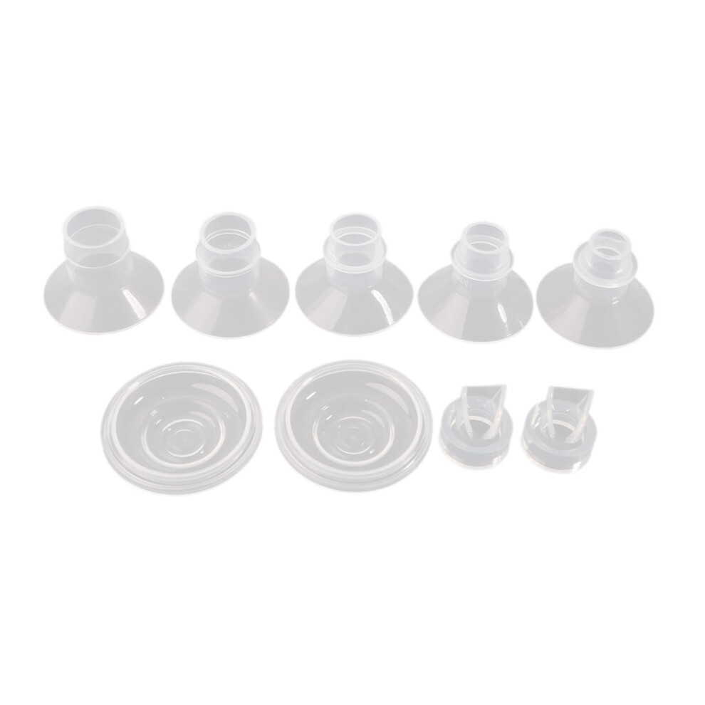 Wearable Breast Pump Flange Inserts 13mm‑21mm with Soft Silicone Diaphragm and Duckbill Valve Replacement Parts