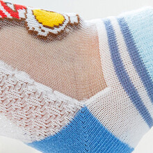 Kids Mesh Breathable Cartoon Crew Socks for Boys 6-8 Years, Size 27-31