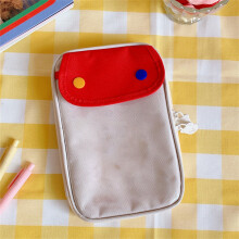 Large Capacity Cloth Pen Pouch for Kids, Portable Pencil Holder, Cute Style